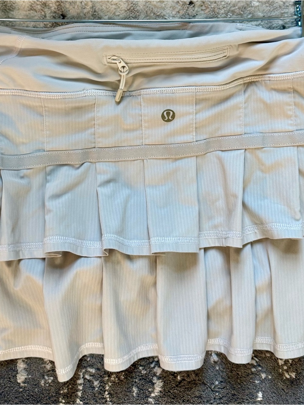 lululemon athletica Light Beige Tiered Skater Skirt